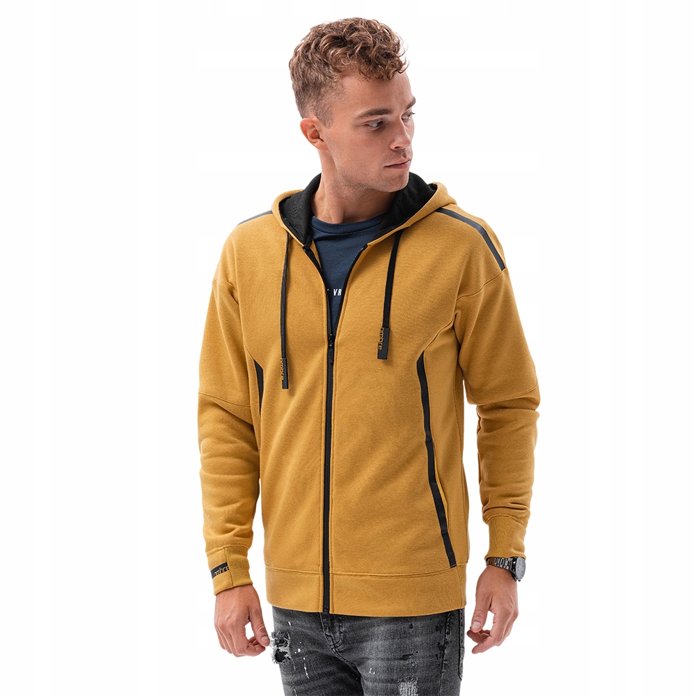 

Bluza męska rozpinana z kapturem B1076 musztard L