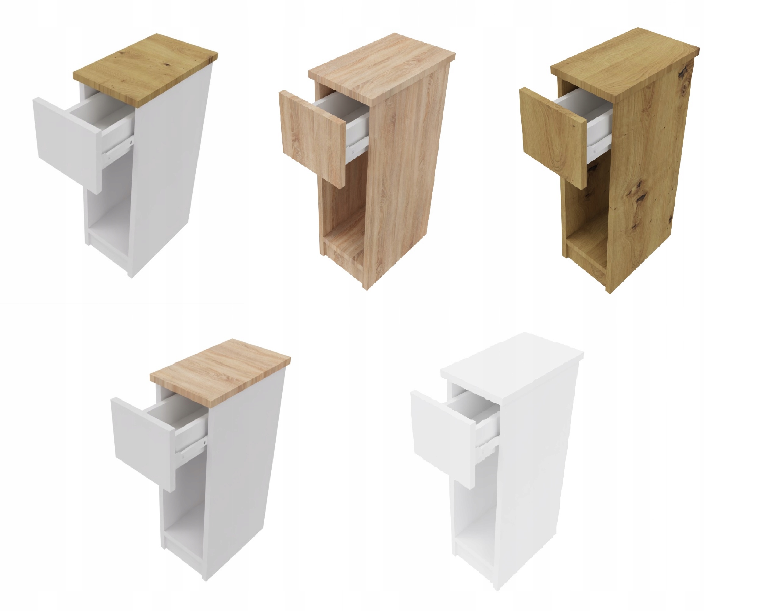 Stolik szafka nocna do kanapy kawowy biały mat Kolor frontów biały