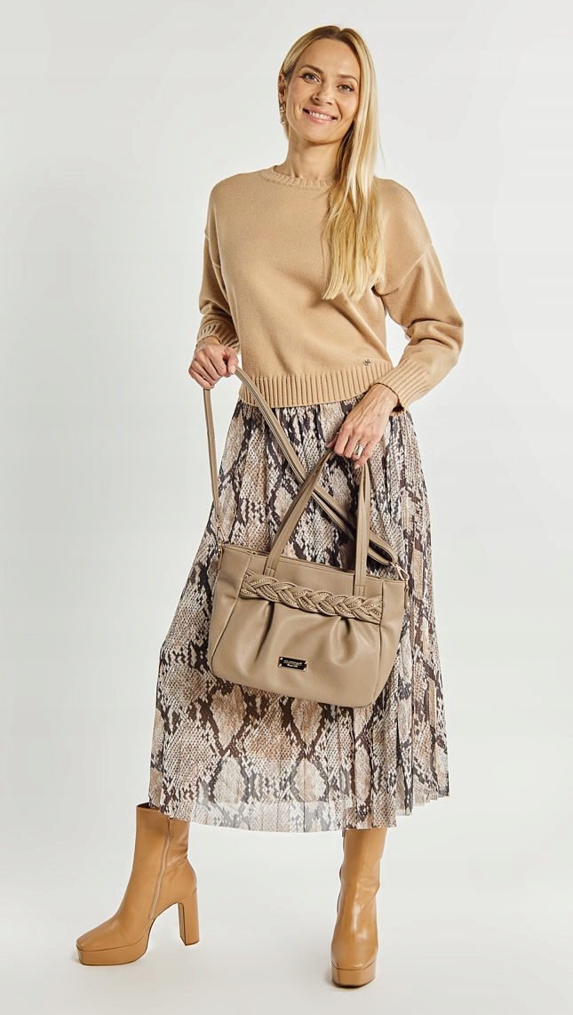 Tmavě Béžová Dámská Kabelka Monnari Klasického Střih Přes Rameno