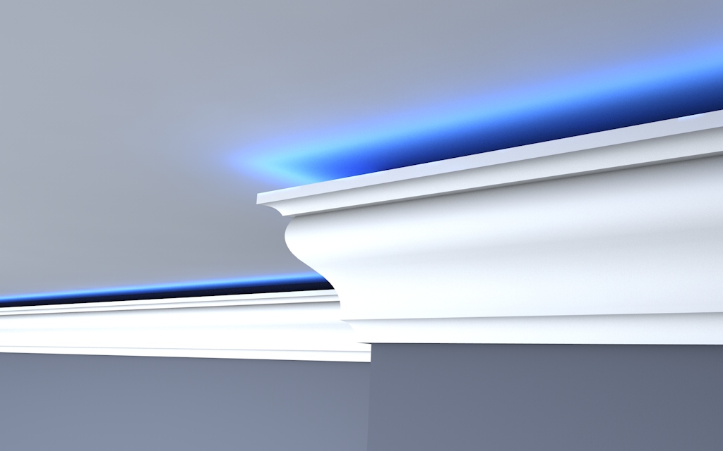 Listwa LED, Gzyms listwa, sztukateria SNS-4 Szerokość 60 mm