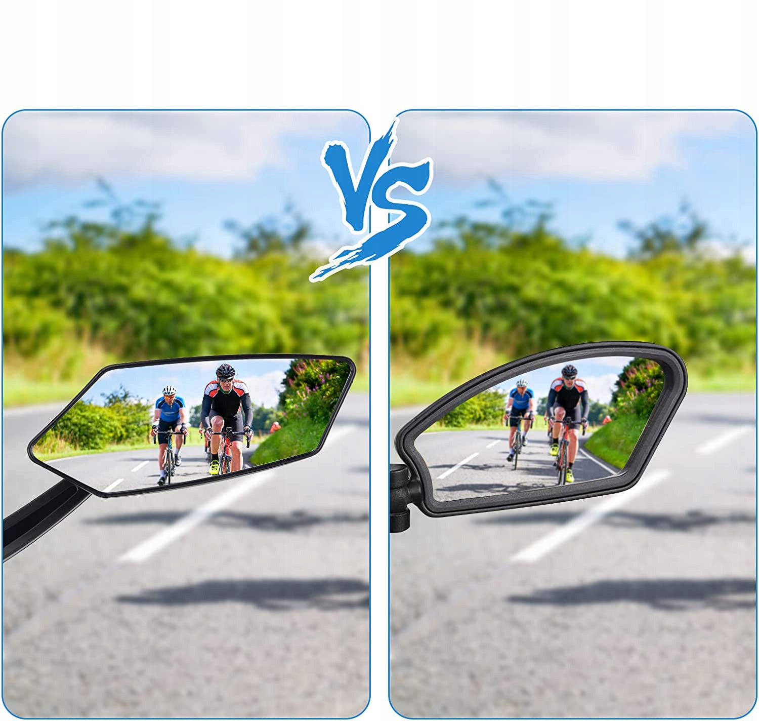 2 SZT. LUSTERKO ROWEROWE, REGULOWANE 360°, DO KIEROWNICY ROWERU 20-24 MM Montaż kierownica