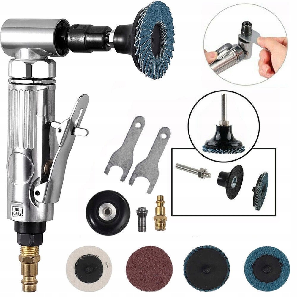 Sada pneumatické leštičky 1/4" na Sklo Keramika Kámen Kov