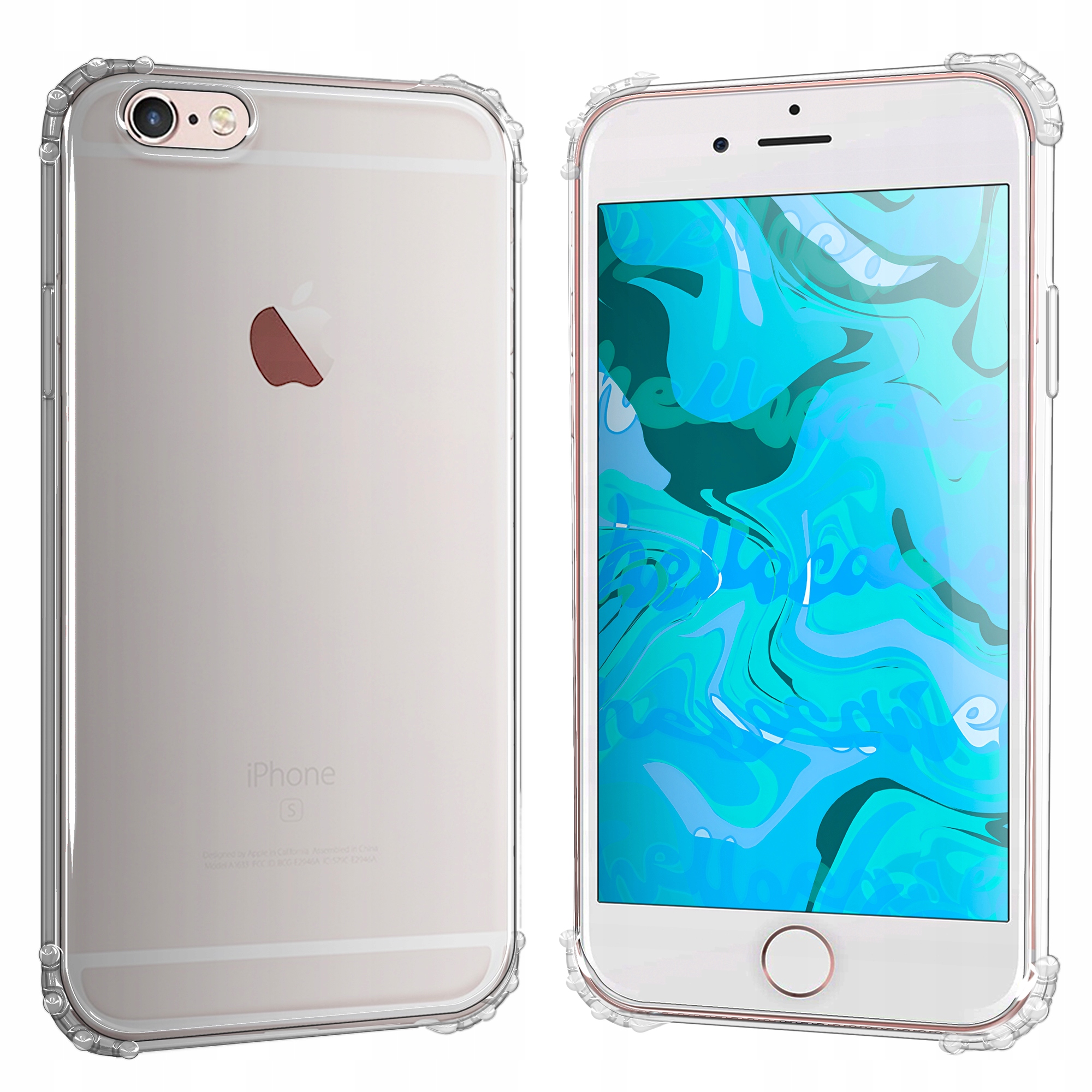 ETUI PANCERNE DO IPHONE 6 / 6S | CASE SILIKON GUMOWE SLIM ANTI SHOCK +SZKŁO Marka Hello Case