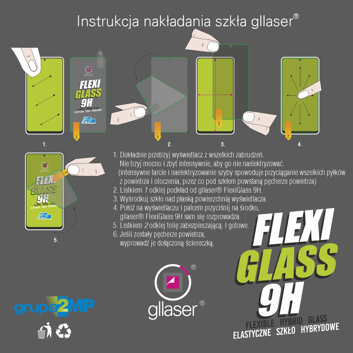 Szkło Gllaser FlexiGlass 9H Canon IXUS 285 HS Model Canon IXUS 285 HS