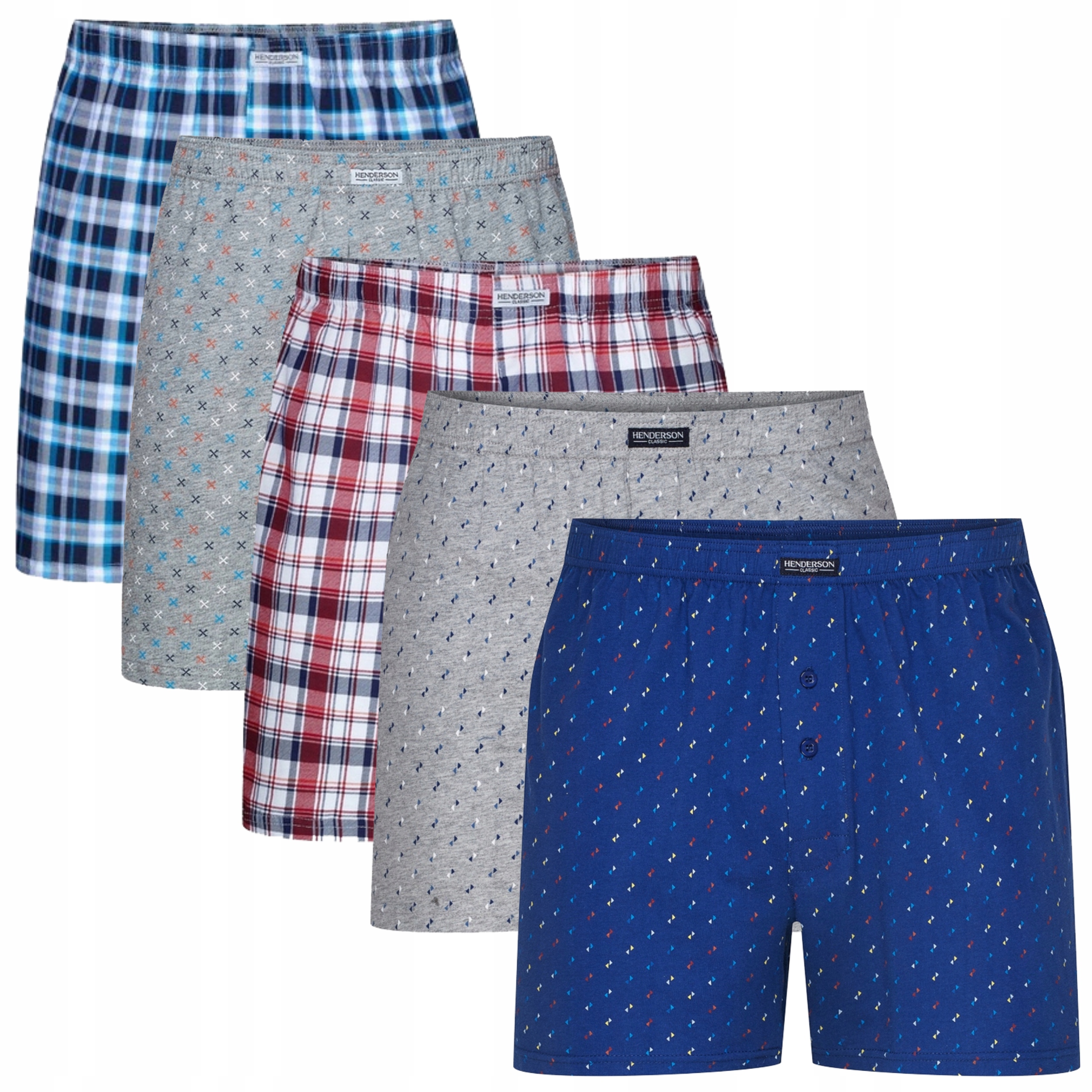 5 X Henderson Pánské Volné Boxerky XL