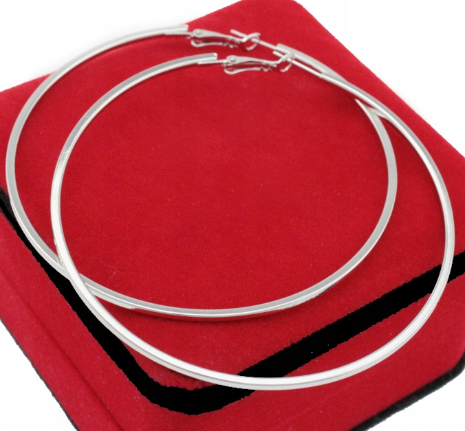 

Kolczyki Srebrne Koła Poszerzane 8 cm Stal