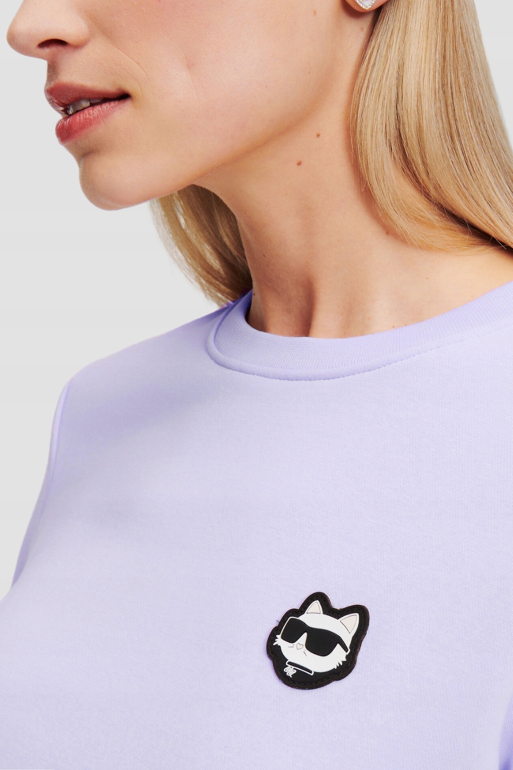 Karl Lagerfeld Levandulová dámská mikina Ikonik 2.0 S