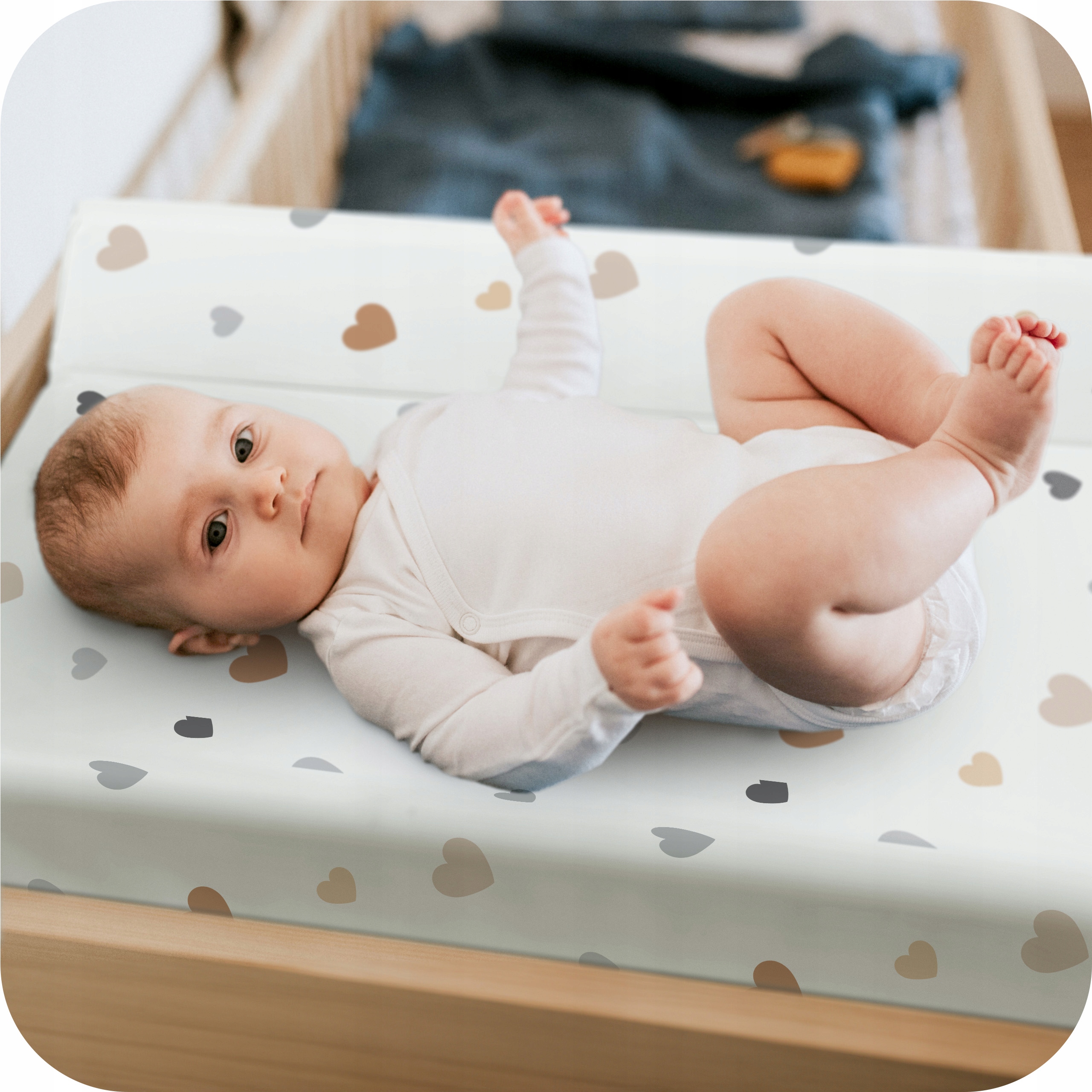 PRZEWIJAK SZTYWNY PROFILOWANY TWARDY 70x47 NA ŁÓŻECZKO KOMODĘ WODOODPORNY Długość 70 cm