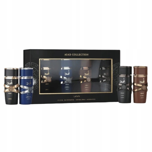 Lattafa Zestaw Asad Collection 4x25ML Edp Orginalne Perfumy Arabskie