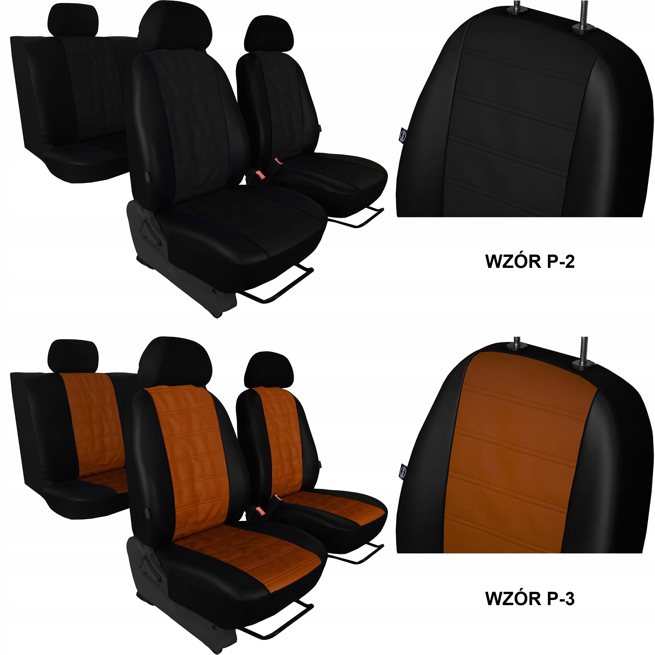 SKÓRA TŁOCZONA POKROWCE NA FOTELE TOYOTA HILUX 6 Materiał skóra sztuczna