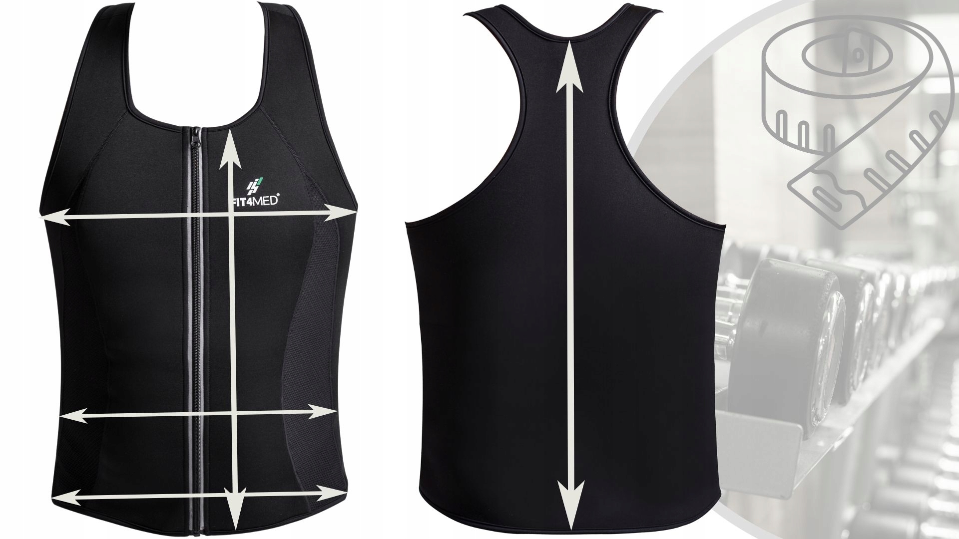 KOSZULKA NEOPRENOWA MĘSKA BEZRĘKAWNIK DO ĆWICZEŃ BIEGANIA ODCHUDZAJĄCA HOT Dekolt okrągły