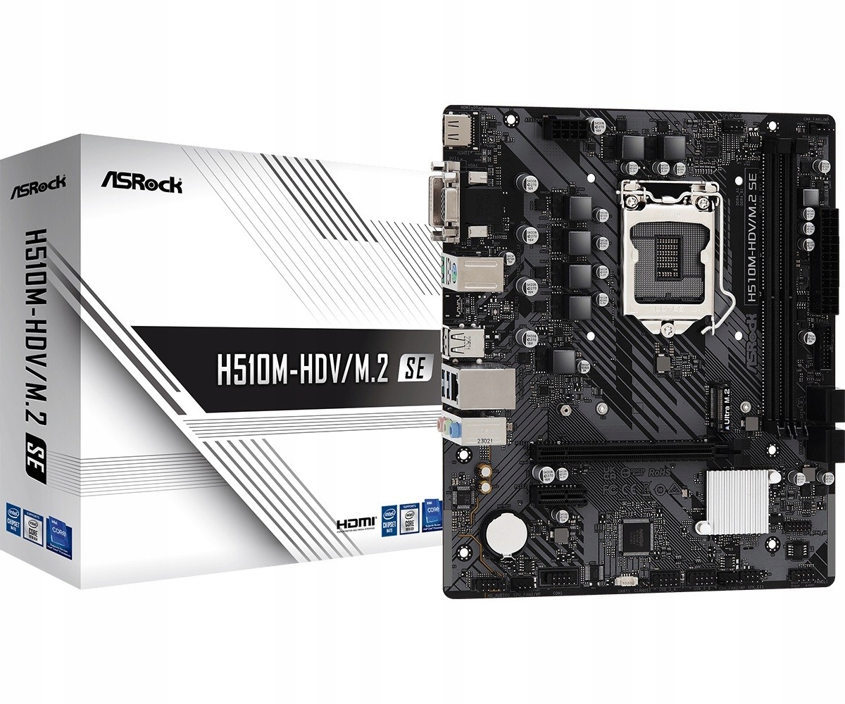 Płyta główna ASRock H510M-HDV/M.2 Se s1200 2DDR4 Hdmi/dvi mATX