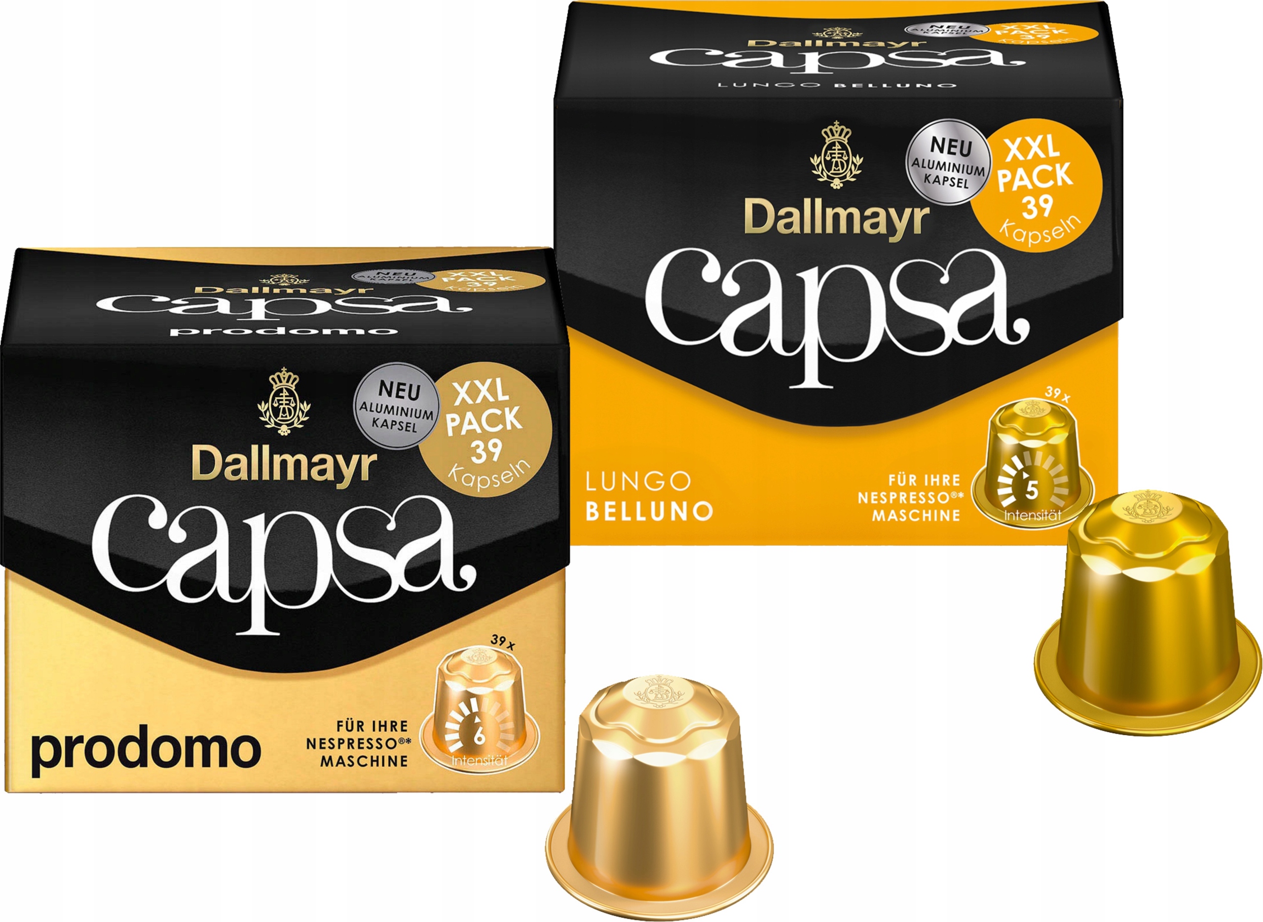 Levně Kapsle pro Nespresso Dallmayr Capsa Sada Belluno Prodomo 2 x 39 kusů