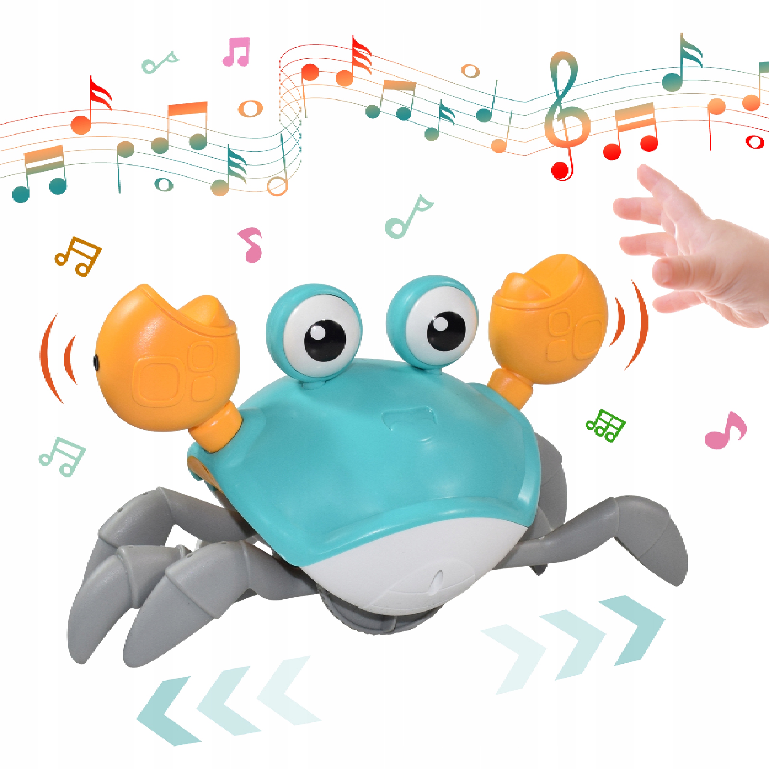 ELEKTRONICZNA INTERAKTYWNA ZABAWKA LED PEŁZAJĄCY KRAB Z DŹWIĘKIEM Kod producenta green