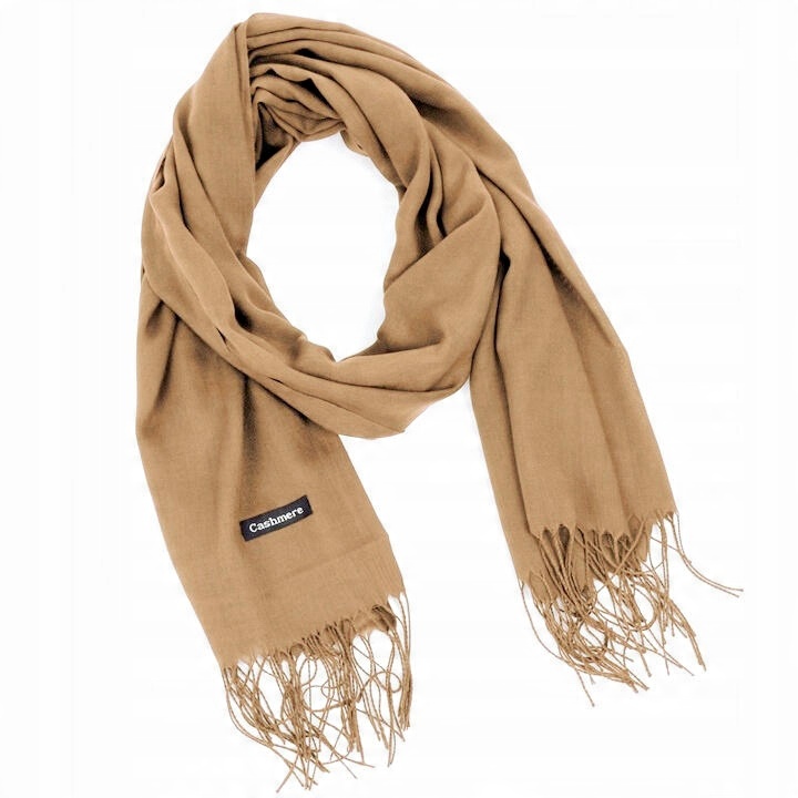 

Szal Damski Chusta Duży Kaszmir Szalik Camel