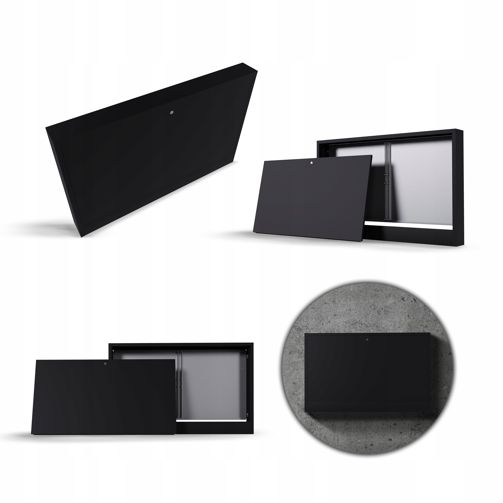 Nástenná Skrinka Pre Rozdeľovač 13-14 Obw, Skrinka Rozdeľovača Čierna