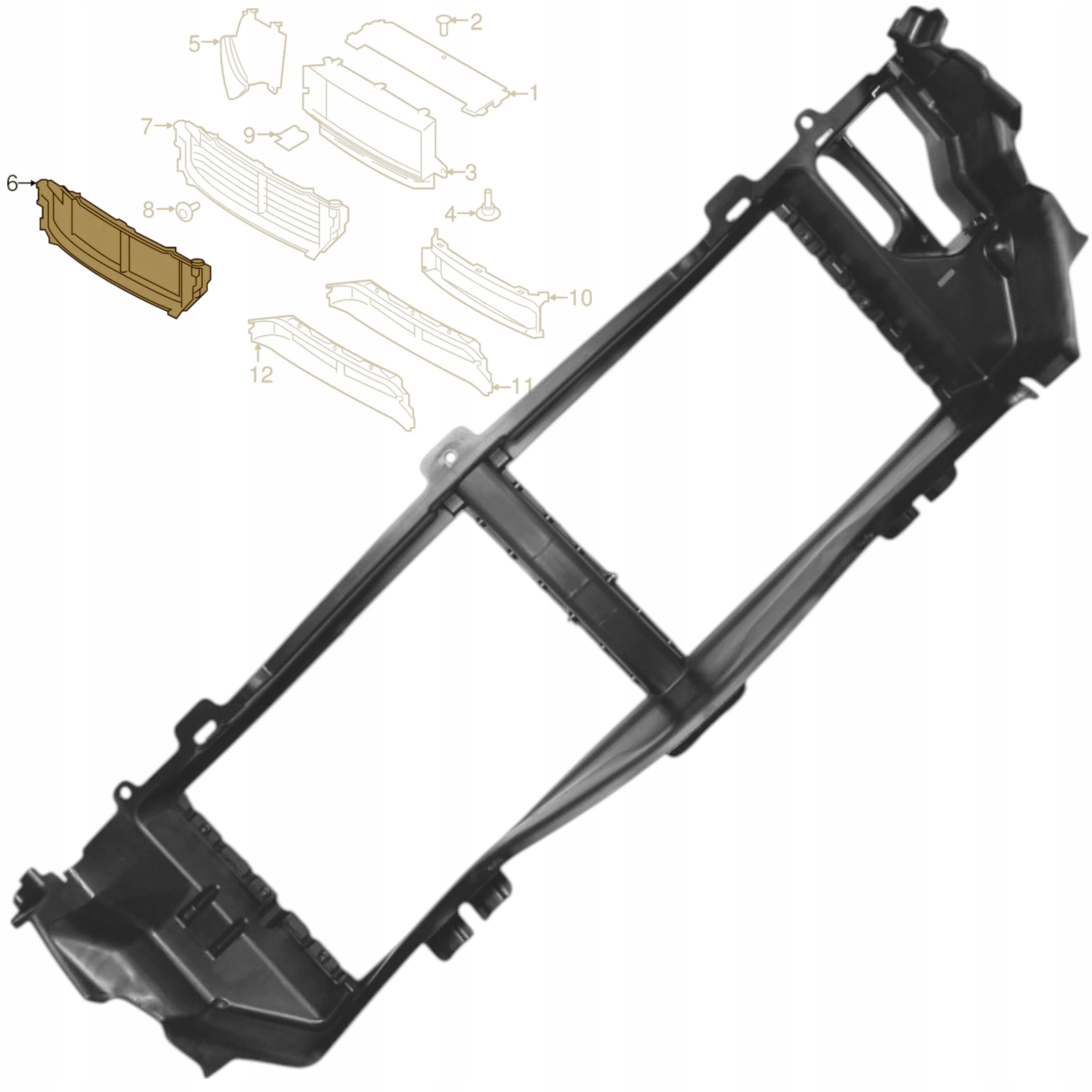 Vzduchová roleta volant horní přívod vzduchu Volvo XC90 II 2015+ 31455462