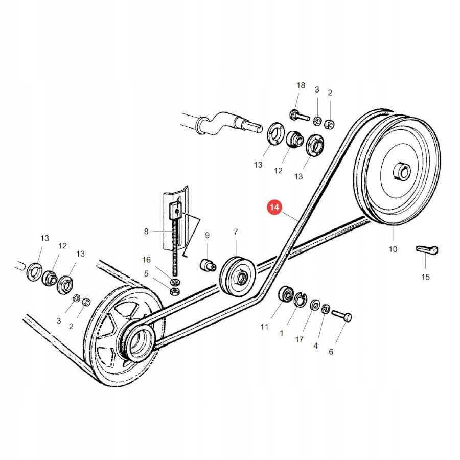 Pasek klinowy MF Fendt LA340433474 Gates 1902354 Marka maszyny Inna