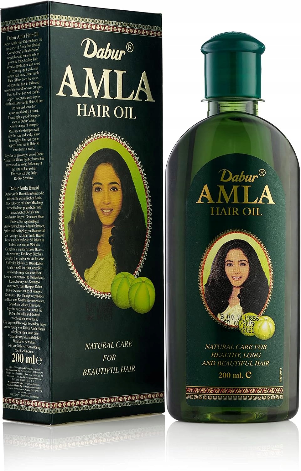 Dabur Amla Přírodní olej na vlasy posilující silné bobule 200 Ml