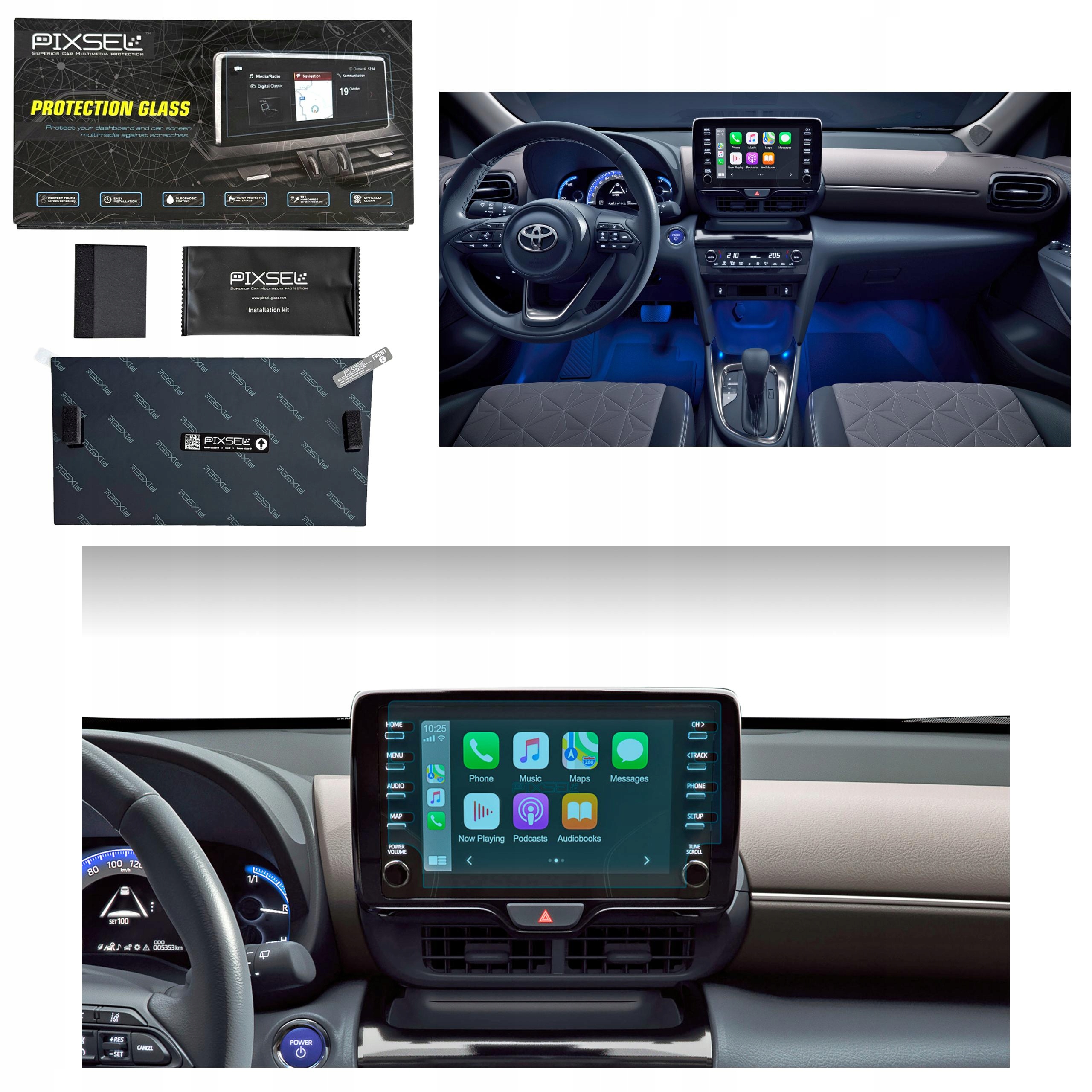 Antyodciskowe Matowe Szkło Ochronne Toyota Yaris CROSS-10.3“ 2020-2023