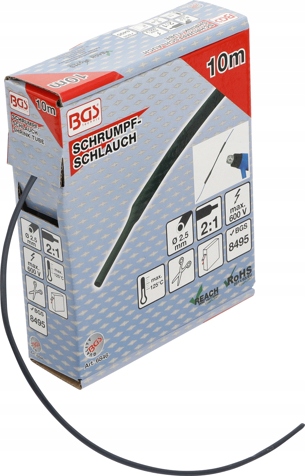 RĘKAW TERMOKURCZLIWY, 2.5 MM, 10 M, CZARNY CON B.6846 Kod producenta B.6846