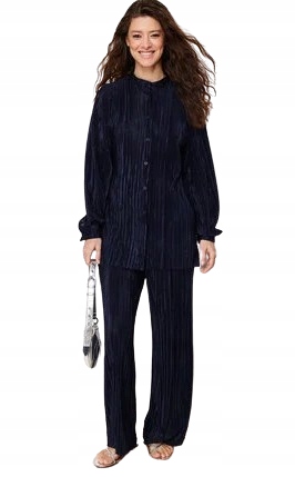 Trendyol Modrý Dámský Komplet S Volánky Na Rukávech 42 5AB