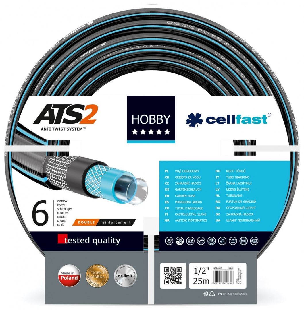 Hadice Cellfast Hobby ATS2 25M 1/2" 6W