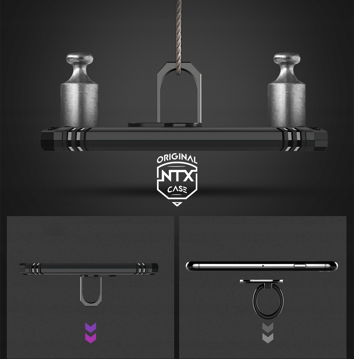 Etui PACNERNE RING COVER CASE do, IPHONE 12 MINI HARD ARMOR i Szkło 3MK Typ plecki