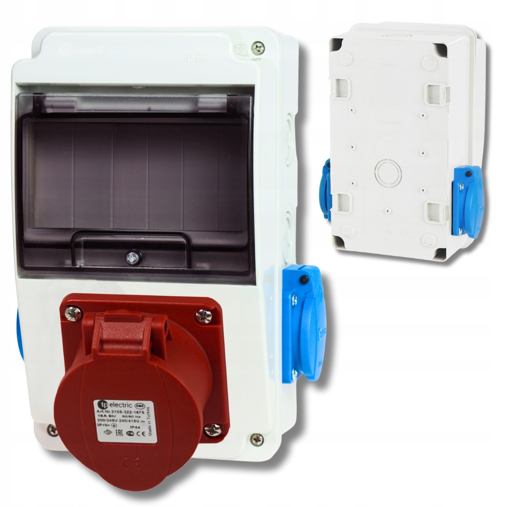 Stavební rozvaděč 16A 4P 2X230V Certifikát