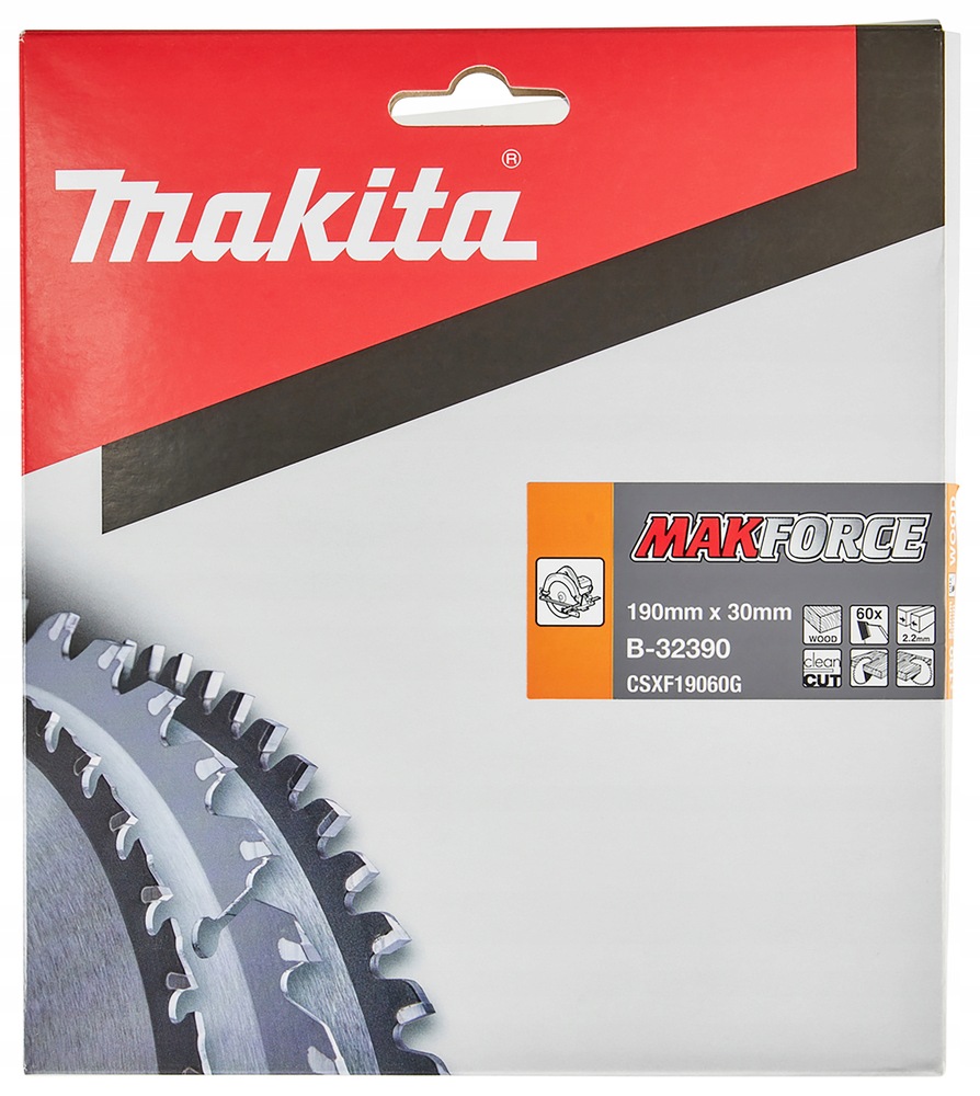 Makita Tarcza Do Cięcia Drewna B-32390 190x30mm 60Z Dokładna