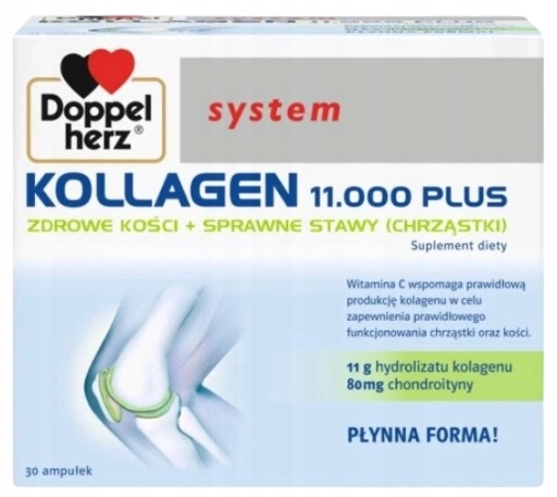Doppelherz System Kollagen Plus 30 ampułek 25 ml Stawy Kolana Chrząstki