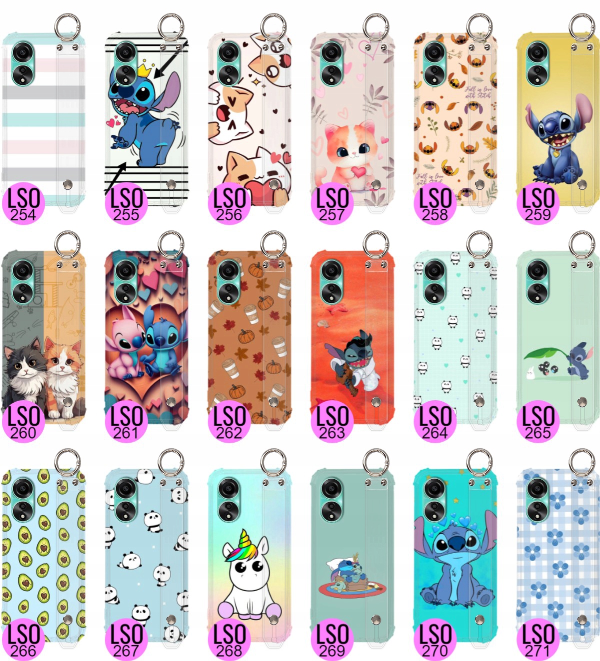 ETUI ANTISHOCK PASEK Do OPPO A78 4G Obudowa LILO STICH Dziecięce Top Wzory Wzór dominujący Lilo i Stich