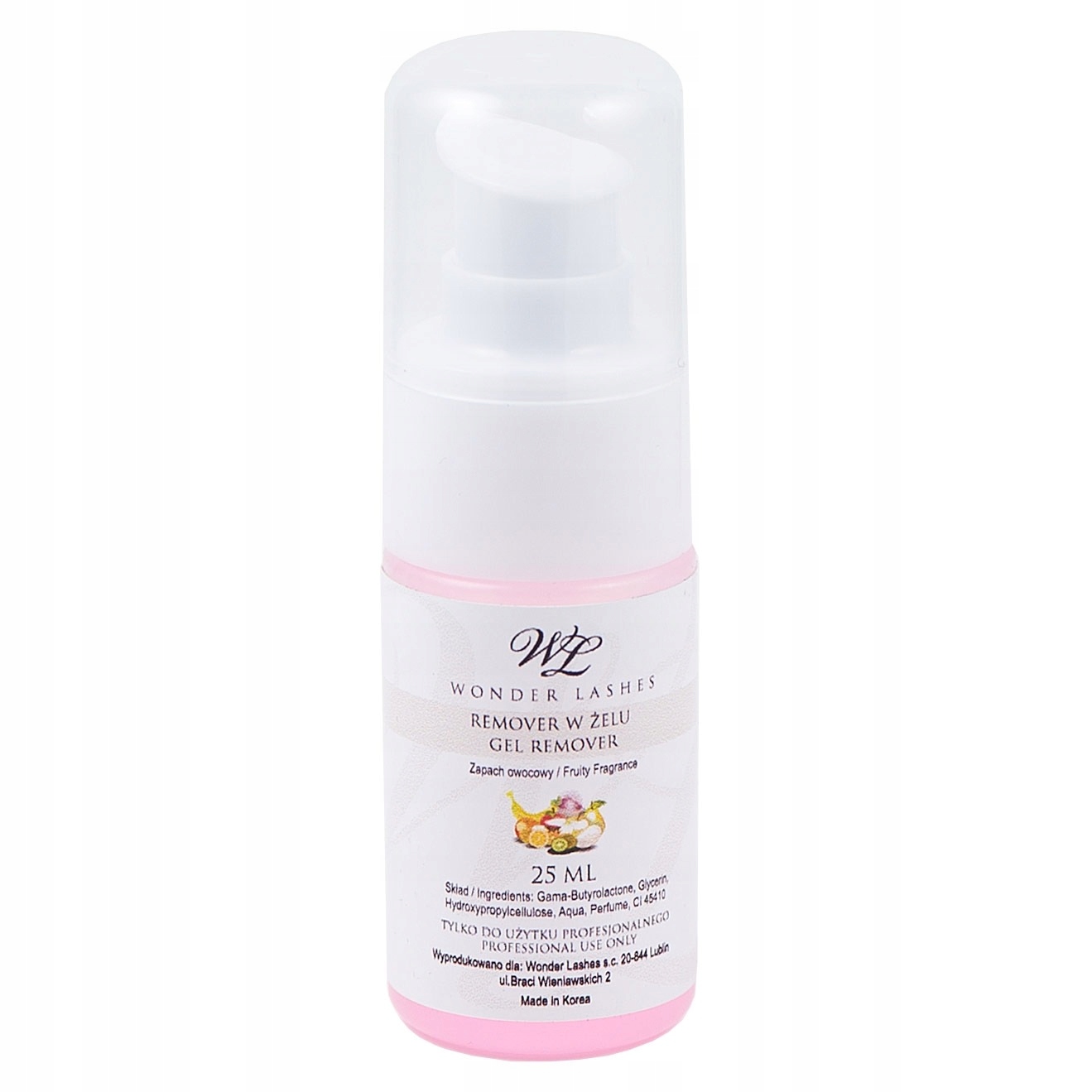

Wonder Lashes owocowy remover do rzęs z pompką 25g