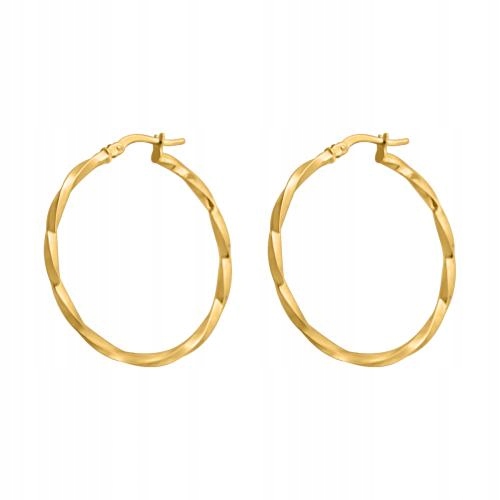 Dámské zlaté náušnice 585, klasická kolečka 1,20 g, bez módních kamenů pro ni