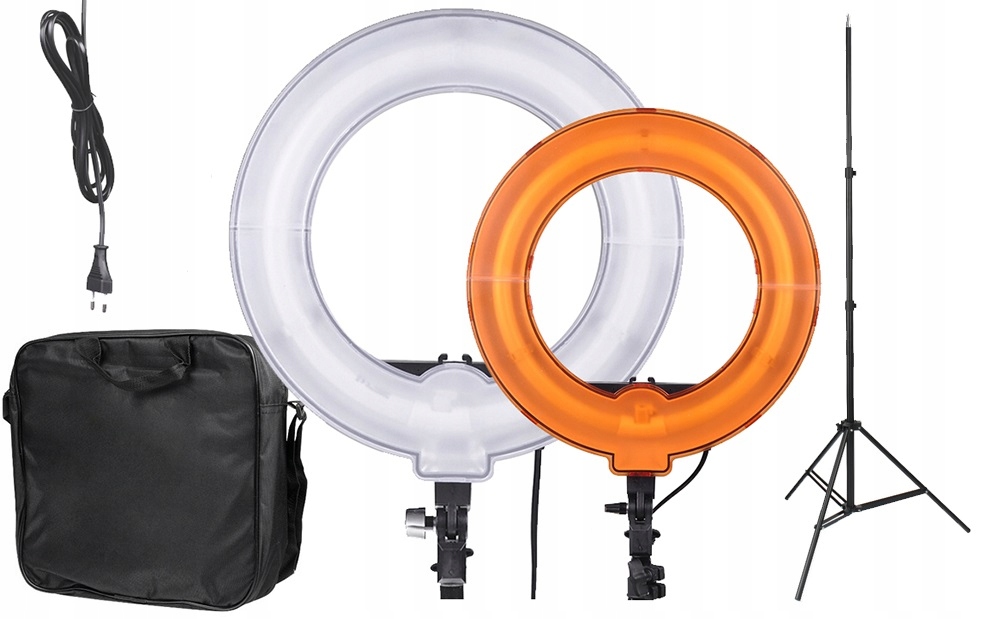 Lampa pierścieniowa RING 45W + STATYW 2 DYFUZORY ŚCIEMNIACZ