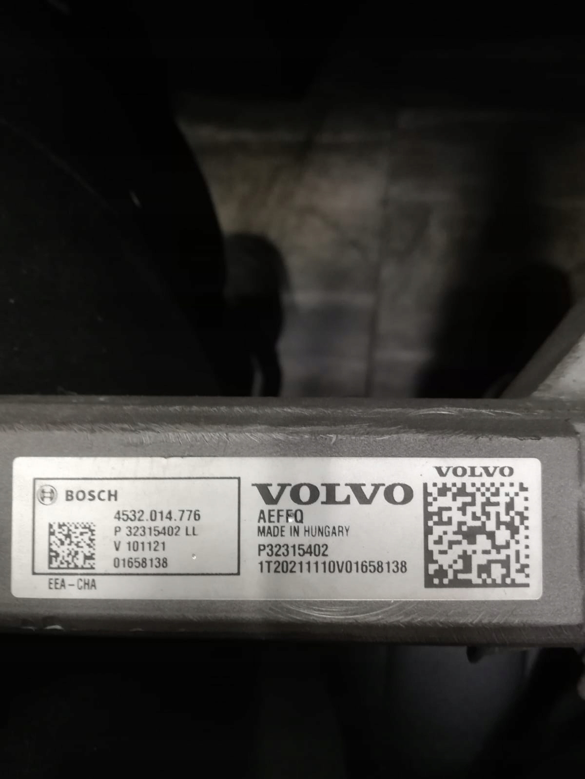 volvo V60 II 21r Датчик угол поворот рулевая рейка европа