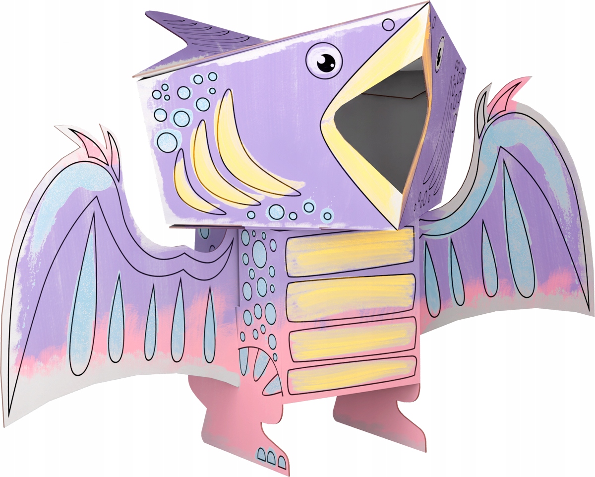 

Monumi Cubehead Dino 3D kolorowanka pterodaktyl