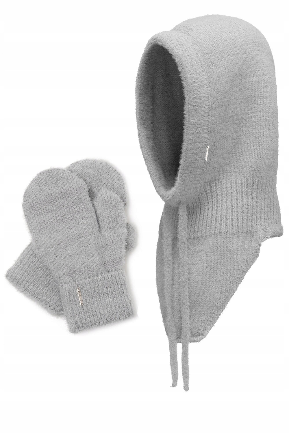Vivisence 7097 Kmpl světle šedý teplý zimní komplet Balaclava Rukavice