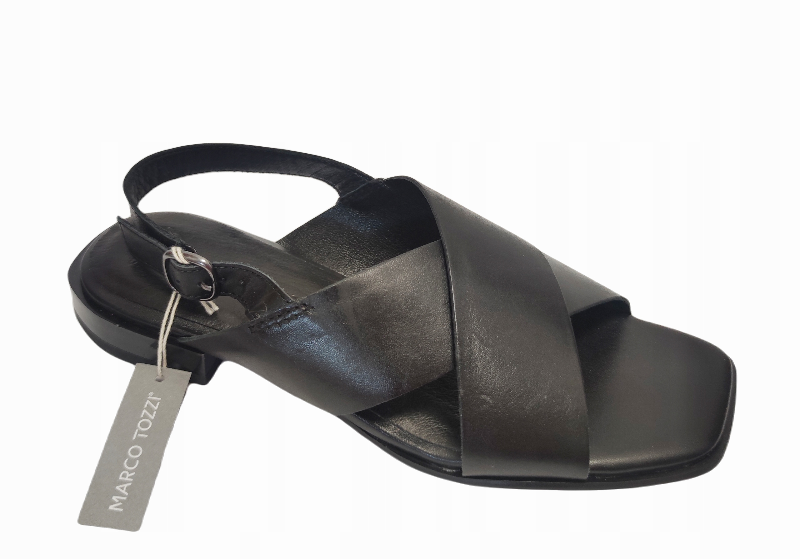 Sandály na kříži Marco Tozzi 28117 Černé Lico R36