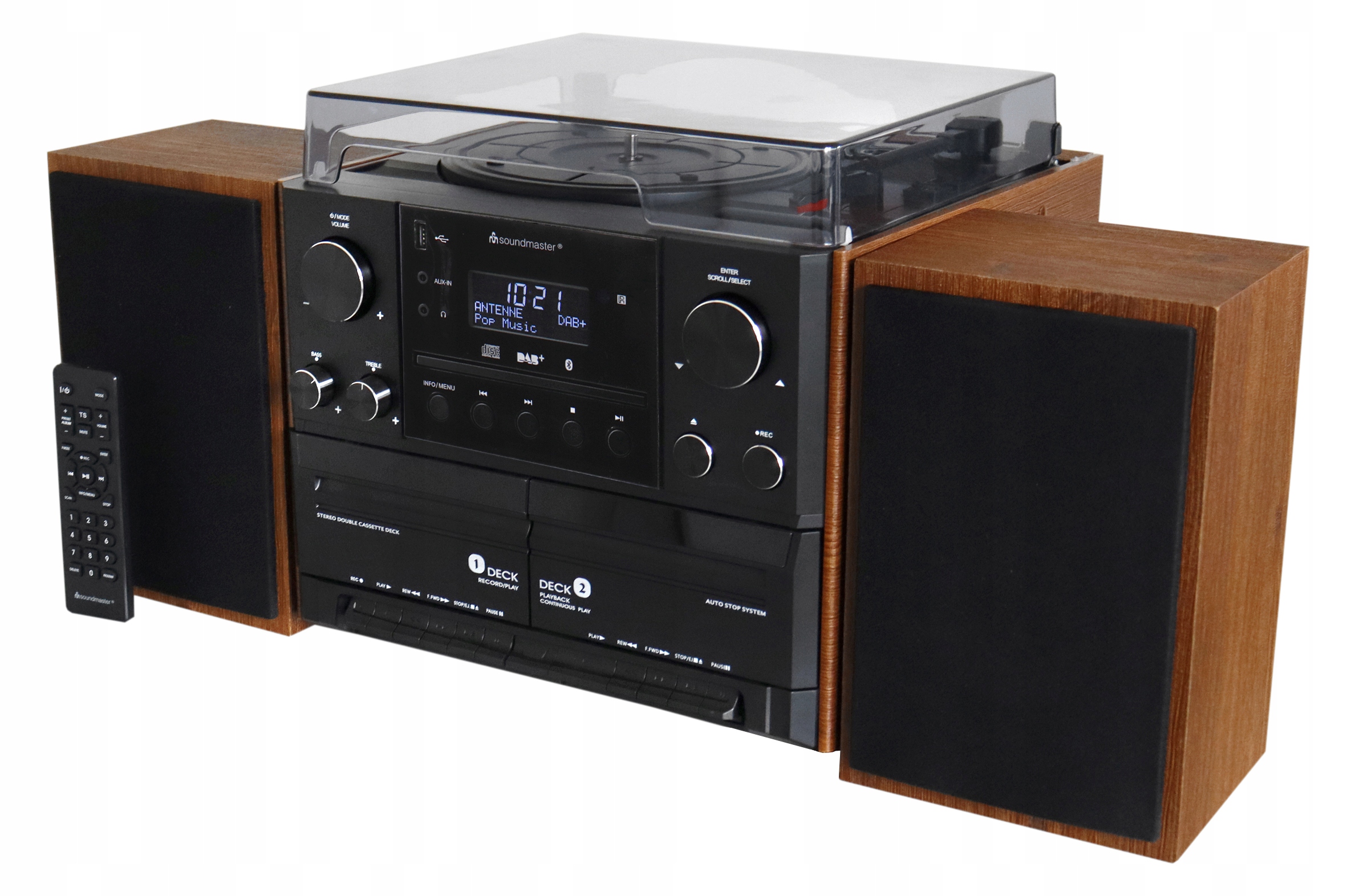 Stereo veža Soundmaster MCD5600BR Gramofón Nahrávanie Digitálne Fm Usb rádio