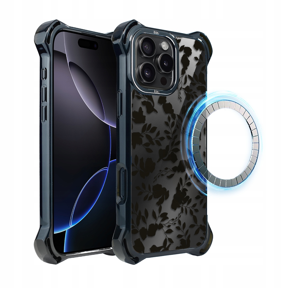 Pouzdro pro iPhone 16 Pro Ibizu DropGuard Ultra s MagSafe, stín listů