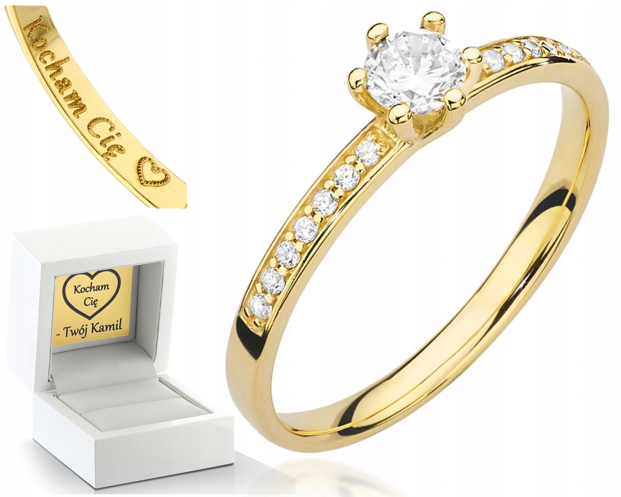 Zlatý Prstýnek S Brilianty Gravírování Bonus 585