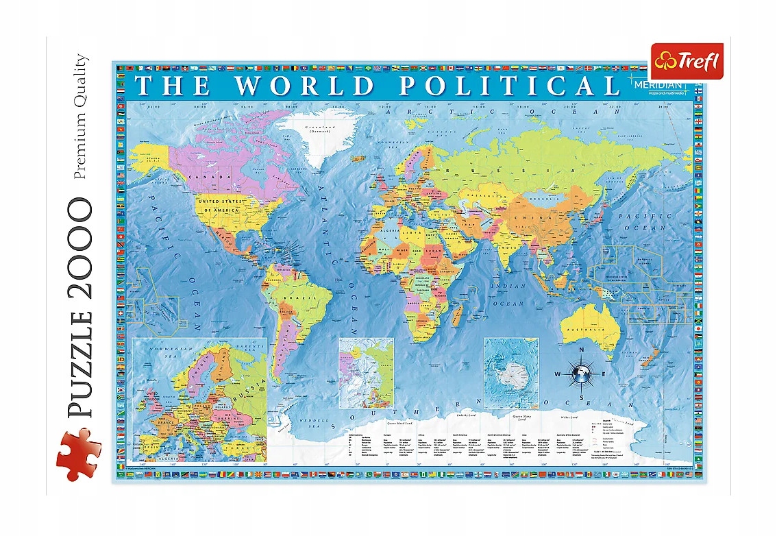 PUZZLE 2000 POLITYCZNA MAPA ŚWIATA 27099