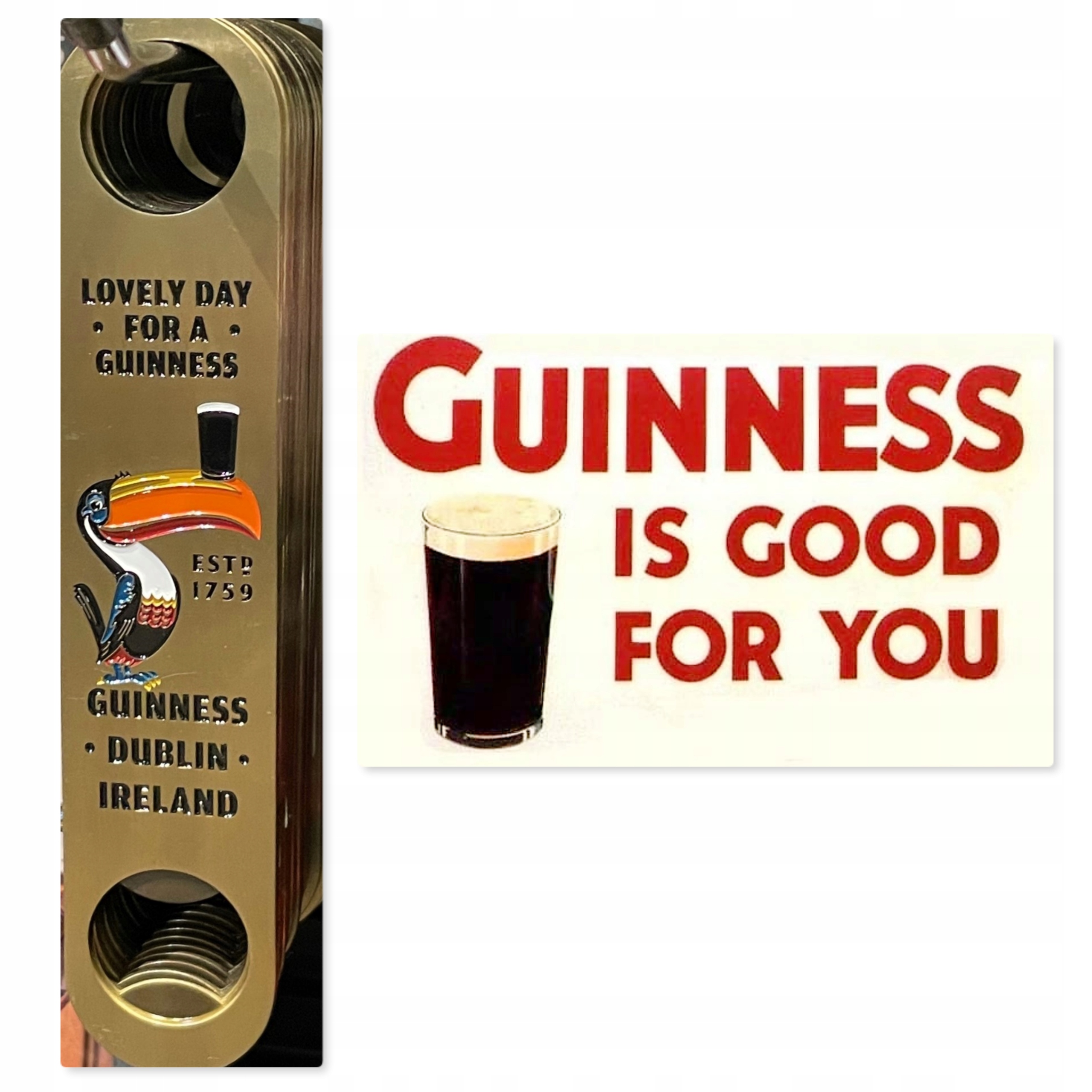 Guinness kovový otvírák Barmanský 17.5 x 3.5 cm The Gilroy Collection A10