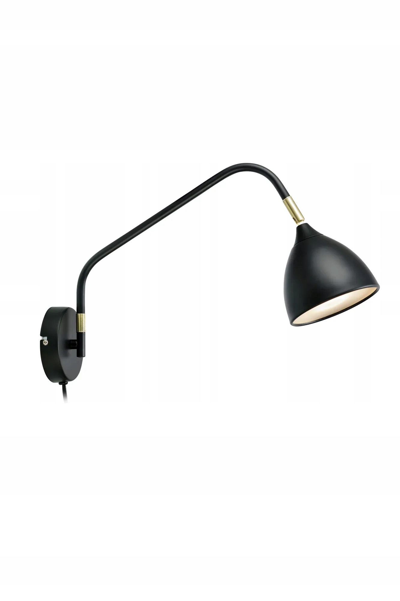 Černo-zlaté nástěnné svítidlo do elegantní ložnice Valencia 106081 Markslojd