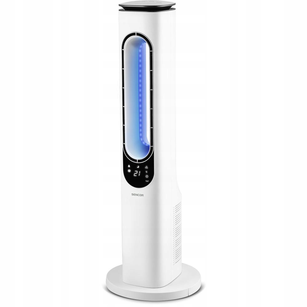 Wentylator wiatrak bezśmigłowy kolumnowy Sencor Sft 3703WH 95cm Led pilot