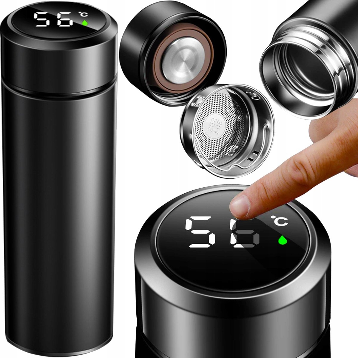 KUBEK TERMICZNY SMART 500ML TERMOS BUTELKA LCD