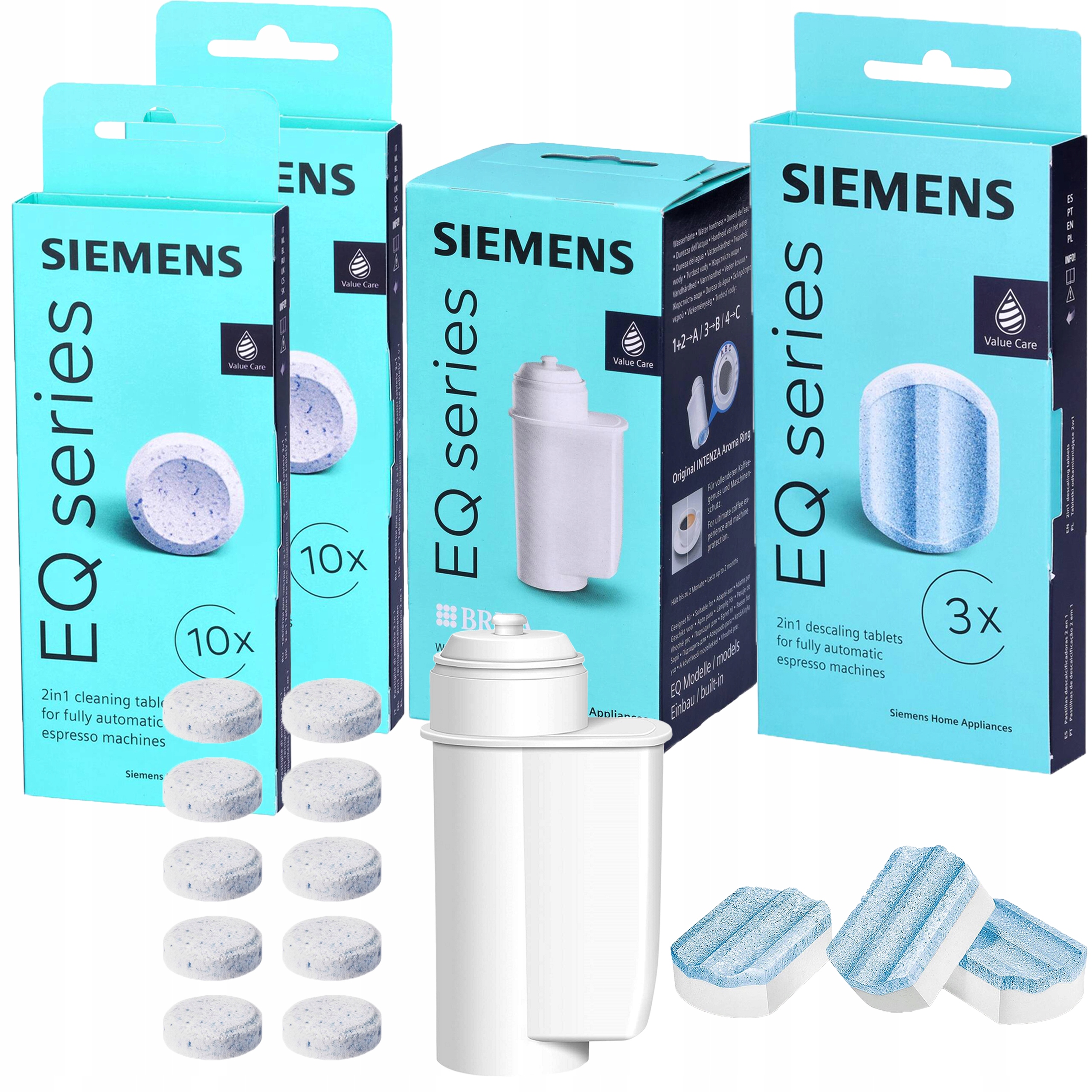 Sada Siemens filter TZ70003 Odvápňovač TZ80002 2x Tablety TZ80001