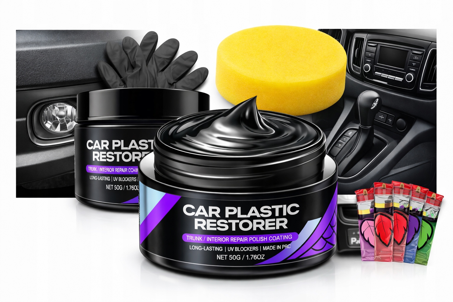 Czernidło Do Kokpitu Plastiku Zderzaków Renowacja Deski Rozdzielczej Zestaw