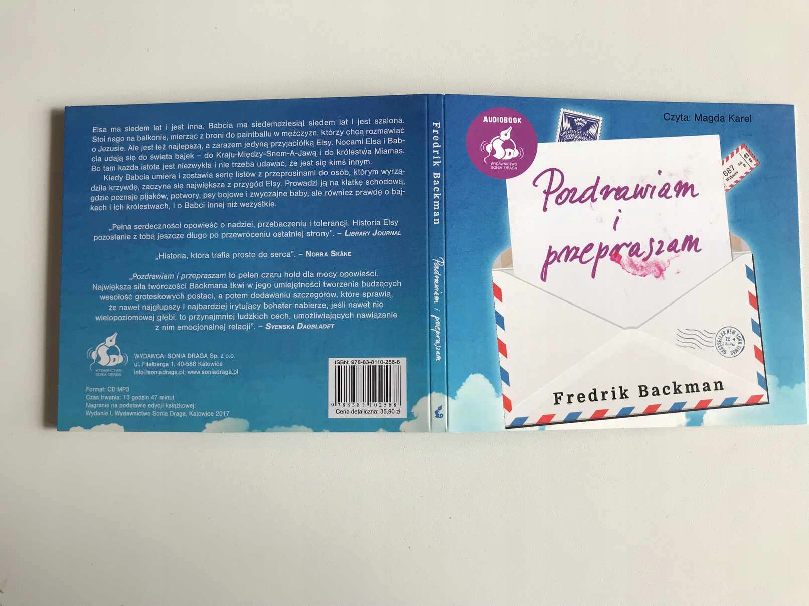 Audiobook CD Pozdrawiam i przepraszam Fredrik Backman 5-/6